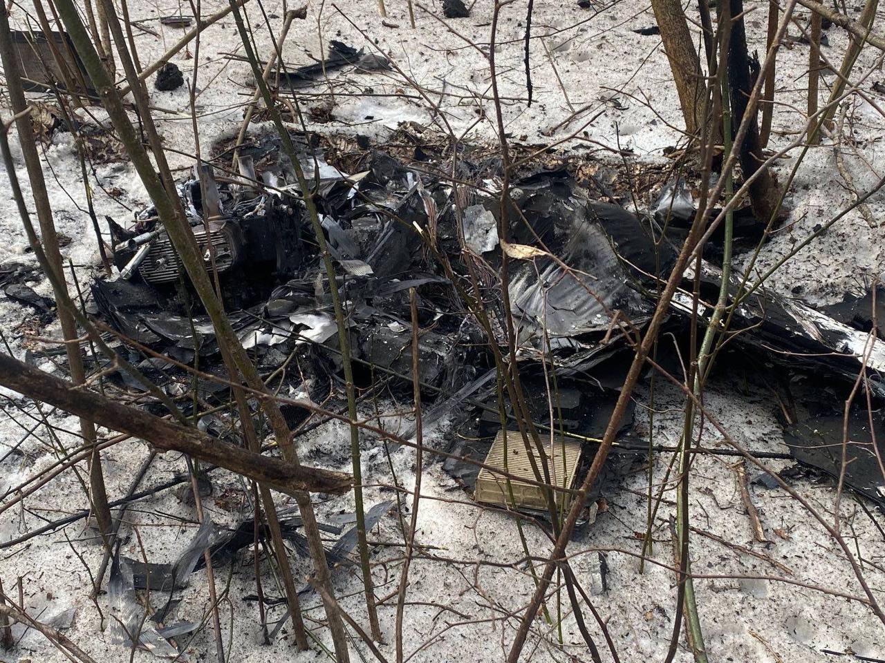 Залишки збитого дрону-камікадзе, який російські військові запустили по Україні
