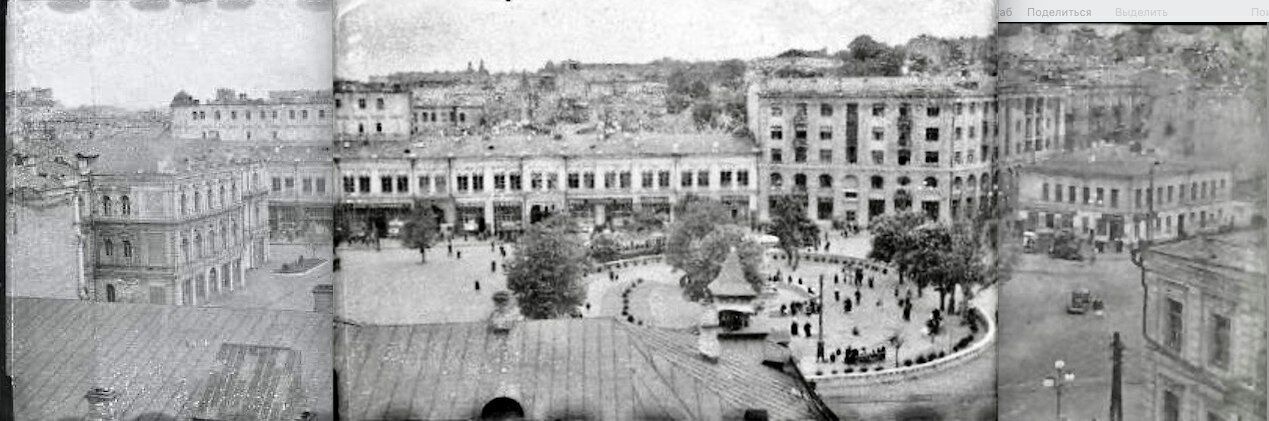 У мережі опублікували унікальну панораму Майдану Незалежності 1939 року, зроблену з рідкісного ракурсу. Фото