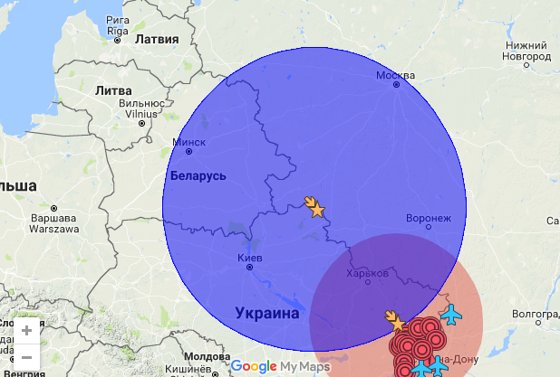 Расстояние от украинской границы до Москвы – менее 500 км