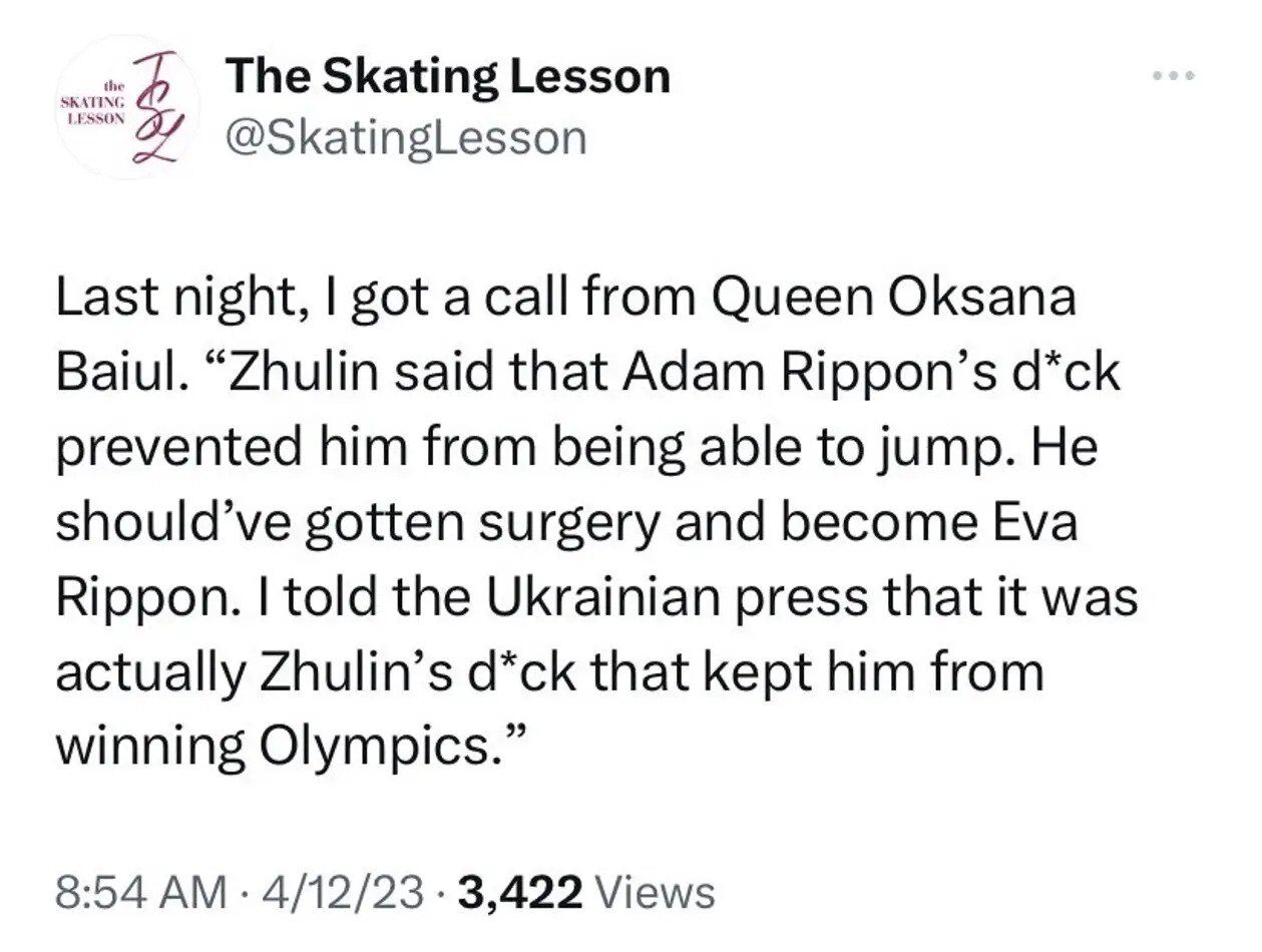 "Член заважав". Баюл принизила колишнього чоловіка Навки, помстившись за образу американського фігуриста