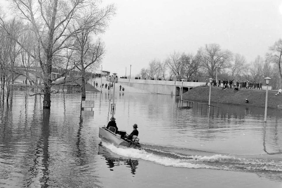 У мережі показали наслідки повені в Гідропарку в Києві в 1970 році. Архівні фото