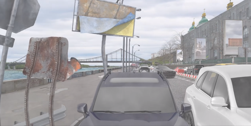 Без машин, билбордов и знаков: дизайнер показал, как выглядела бы пешеходная набережная Киева. Видео