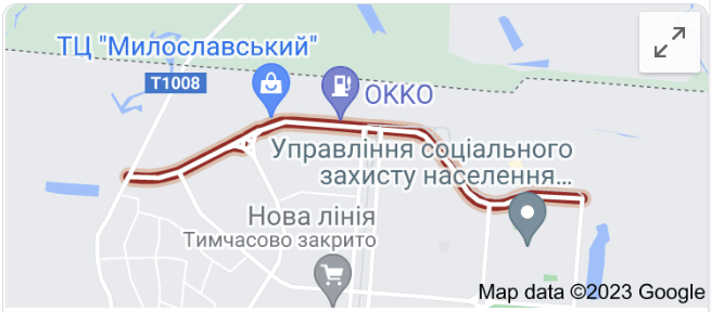 Улица Милославская в Киеве на карте