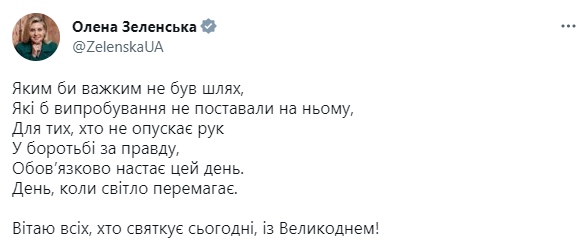 "День, когда свет побеждает": топ-чиновники и силовики поздравили украинцев с Пасхой