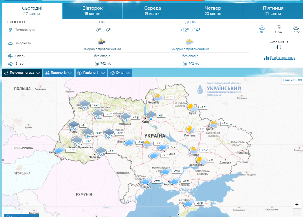 Синоптики дали прогноз на начало недели в Украине: отступят ли дожди. Карта