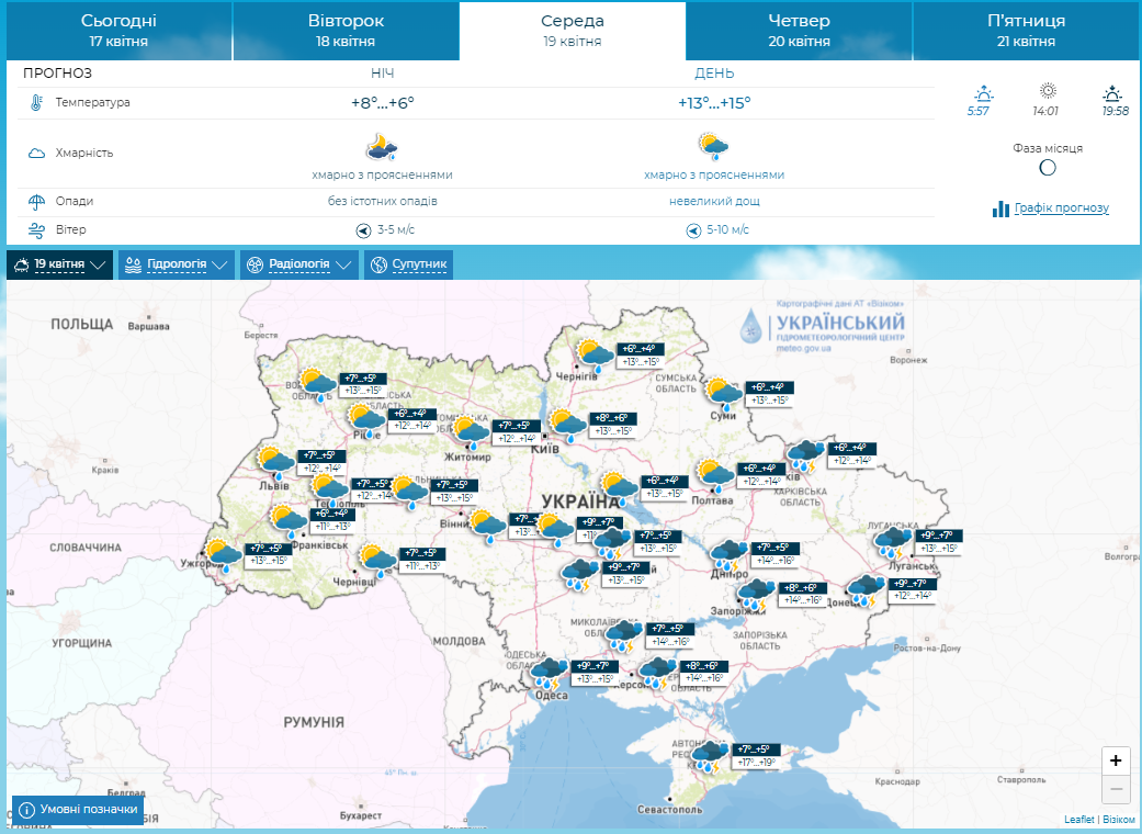 Синоптики дали прогноз на початок тижня в Україні: чи відступлять дощі. Карта