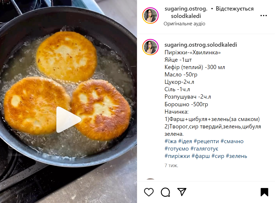 Рецепт смажених пиріжків на кефірі