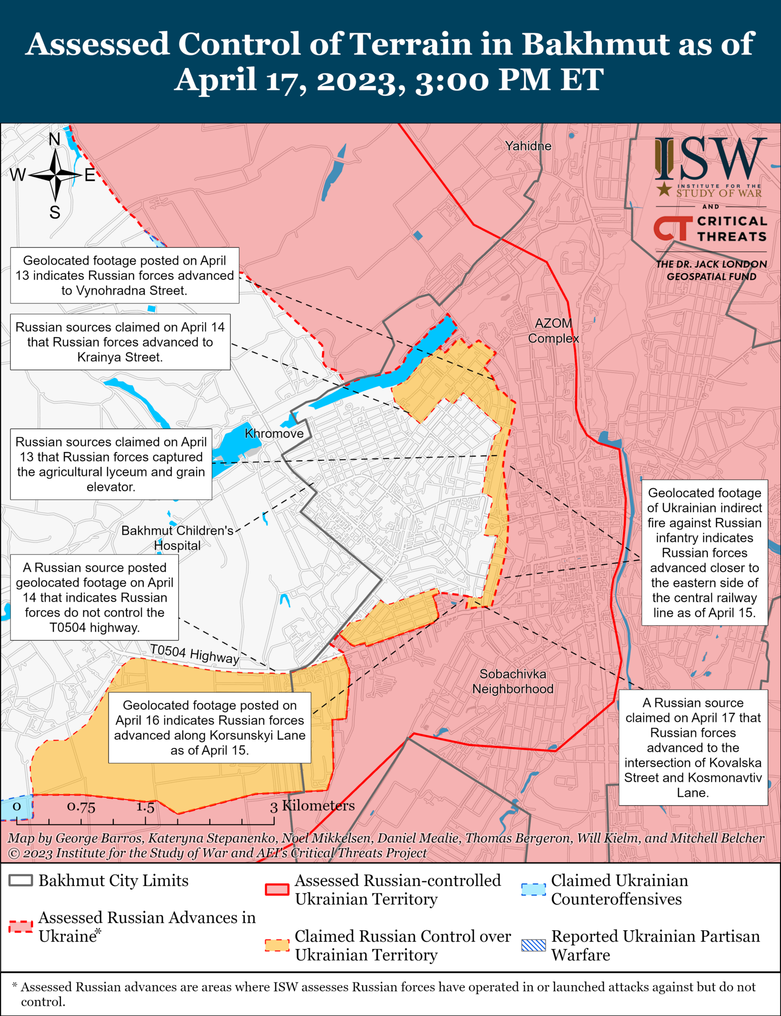 Войска РФ продвинулись в Бахмуте и активно готовятся к обороне на юге: анализ боевых действий от ISW