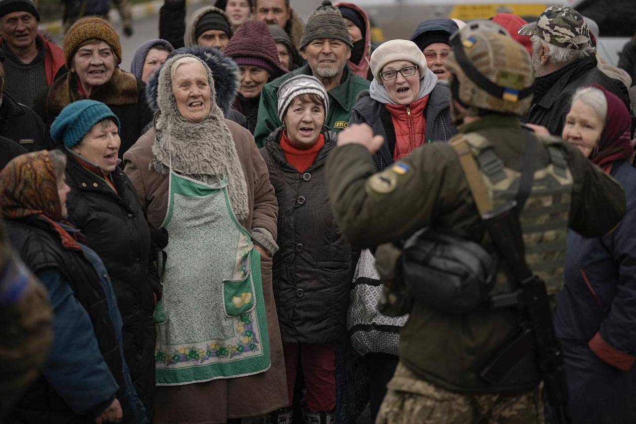 Силы обороны в деоккупированном населенном пункте Киевской области