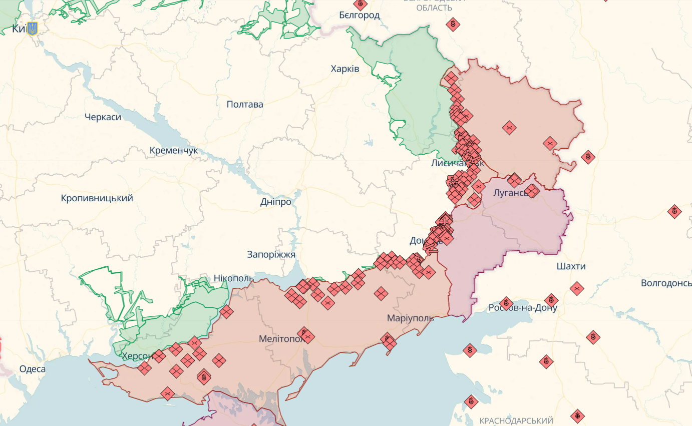 Війська РФ намагалися наступати на п'яти напрямках, за Бахмут продовжуються запеклі бої – Генштаб