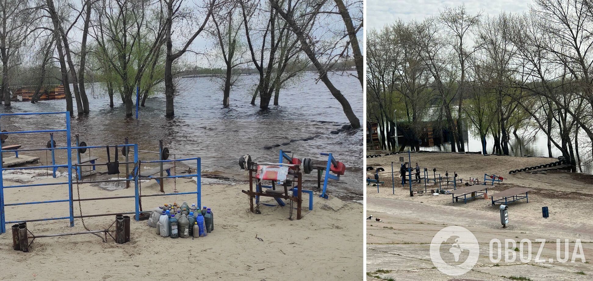 Синоптики зафиксировали резкое падение уровня воды в Киеве. Фото