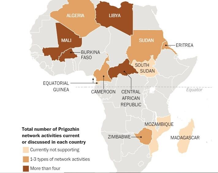 "Вагнерівці" намагаються сформувати "антизахідну коаліцію" у 13 країнах Африки – The Washington Post