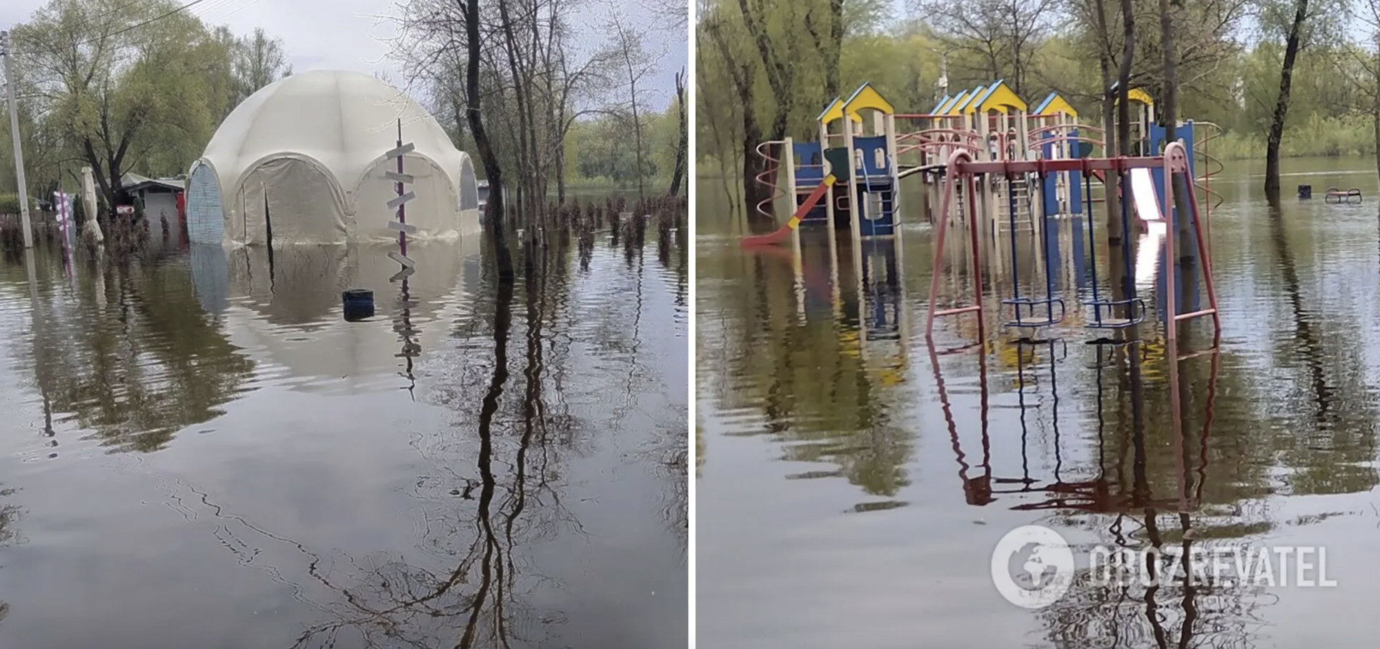 Город погружается в воду: в Чернигове Десна выходит на пик весеннего половодья. Фото