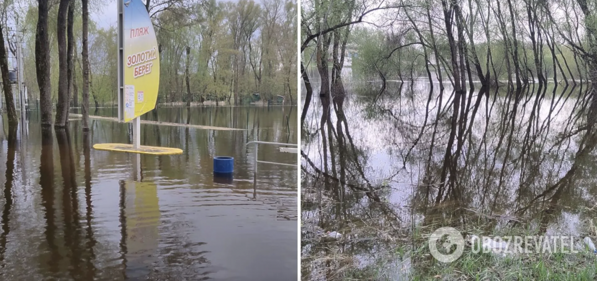 Город погружается в воду: в Чернигове Десна выходит на пик весеннего половодья. Фото