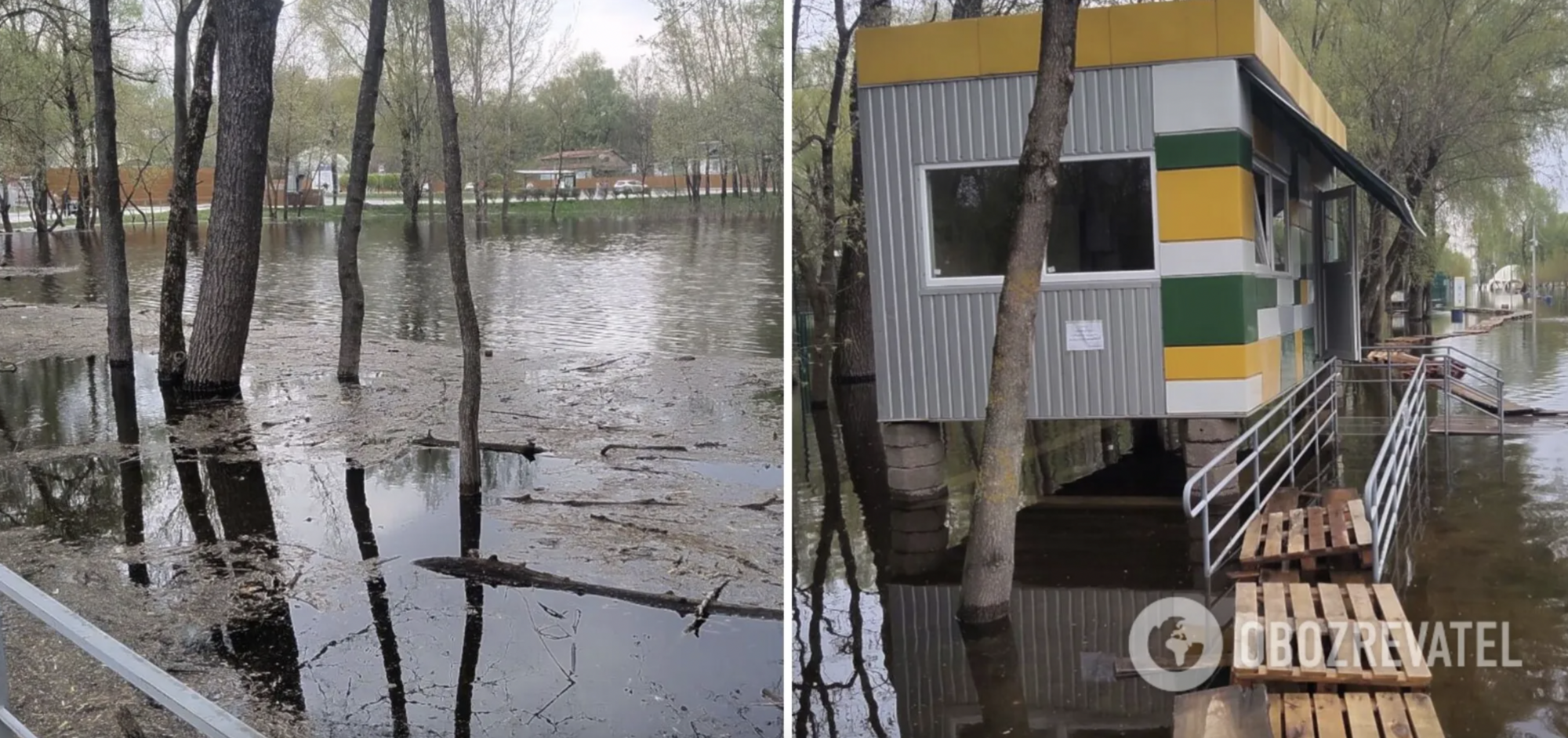 Місто занурюється у воду: в Чернігові Десна виходить на пік весняної повені. Фото