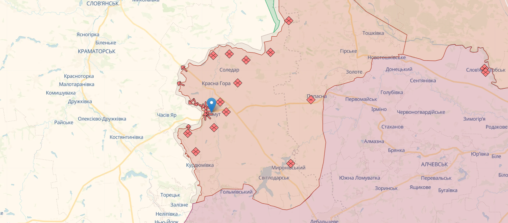 Бои за Бахмут: украинские пограничники отразили две вражеские попытки штурма