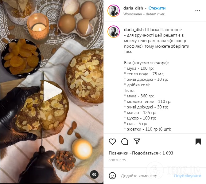 Італійська паска ''Панеттоне'': як зробити пухке тісто 