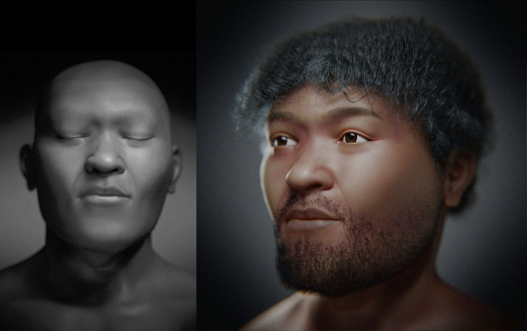 Воспроизведенное лицо Homo sapiens, жившего 30 тысяч лет назад