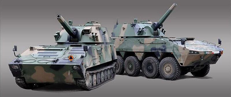 Гусенична і колісна версії M120 Rak