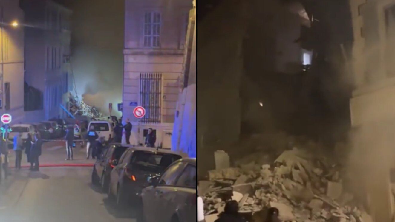 Во французском Марселе обрушился жилой дом: первые фото и видео