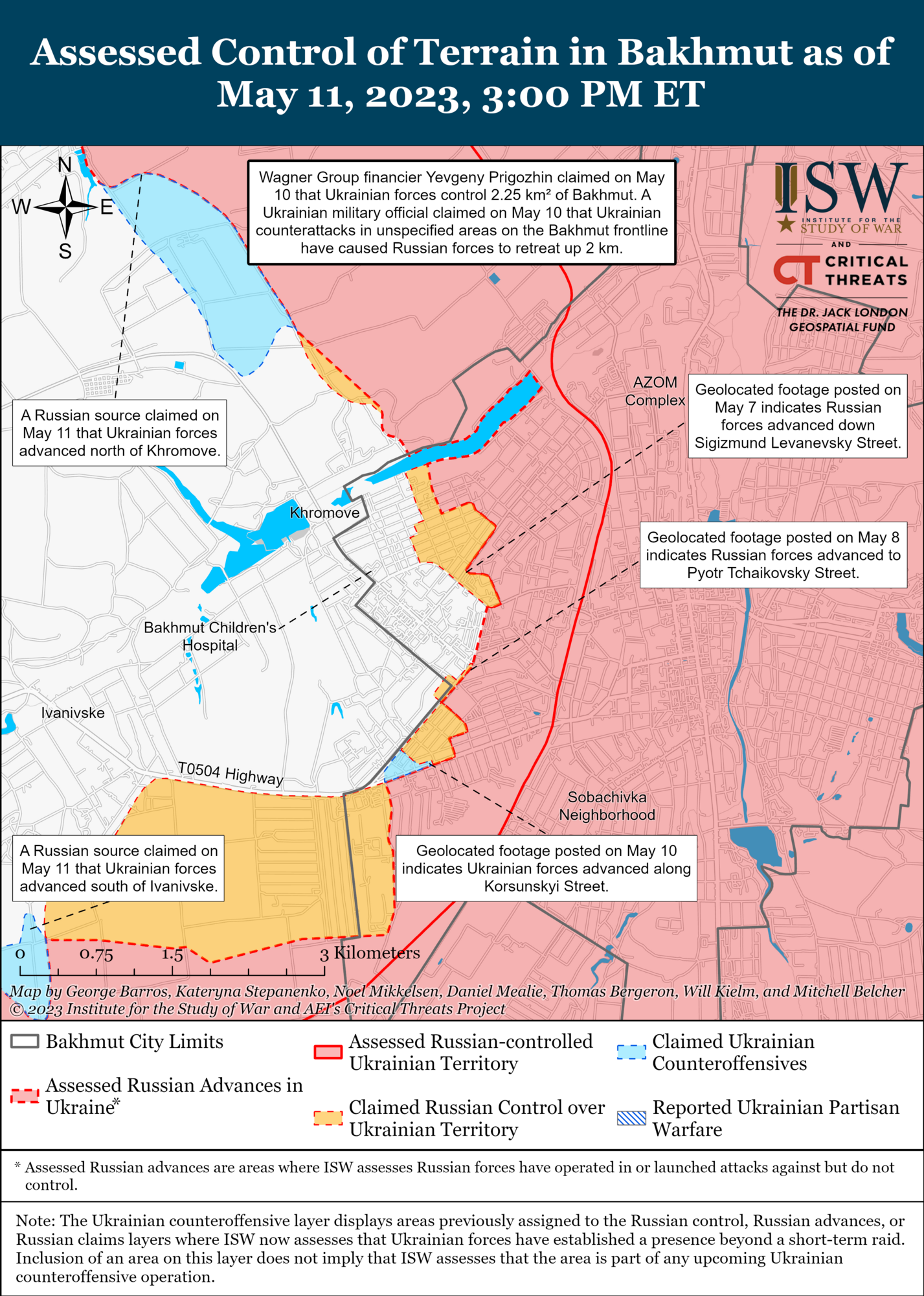 ВСУ прорвали оборону оккупантов во время контратак возле Бахмута: в ISW рассказали о ходе боев. Карта