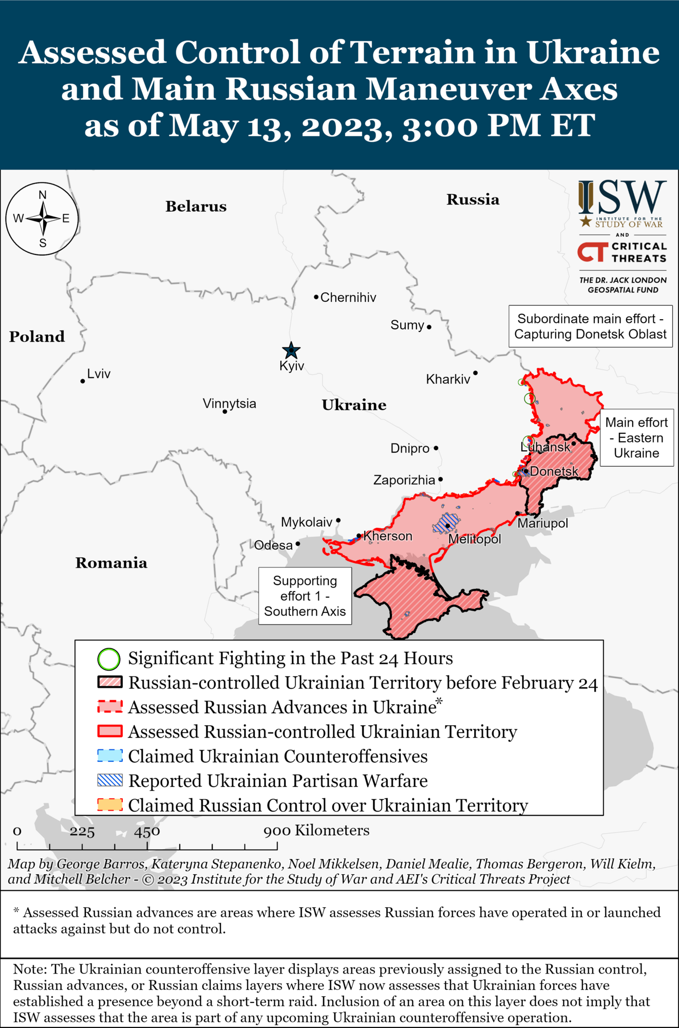 ВСУ продолжают контратаковать в районе Бахмута и продвинулись более чем на 16 км за 3 дня – ISW