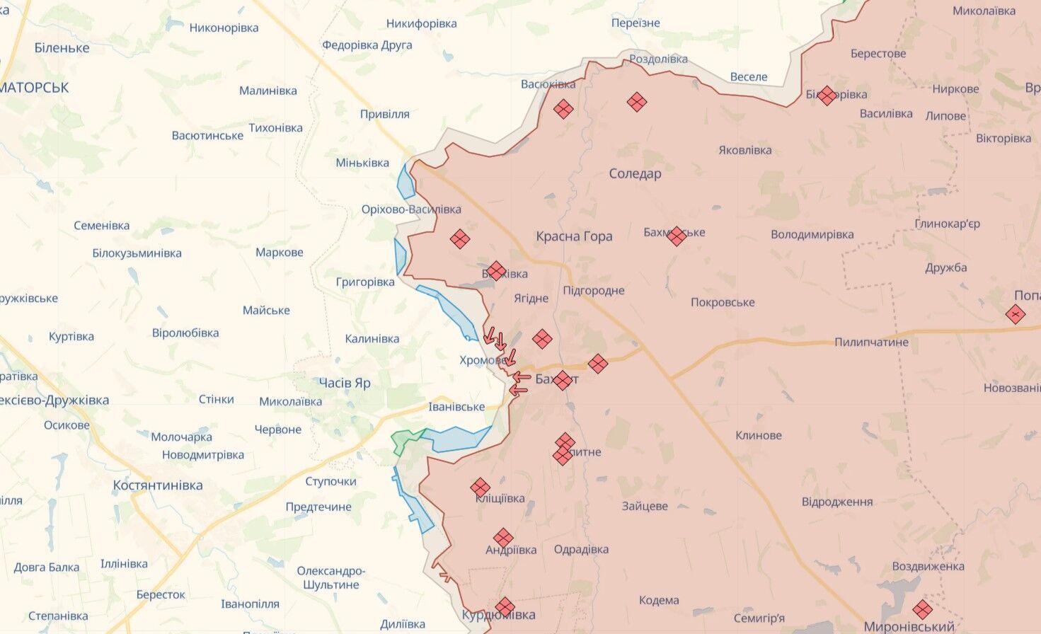 ВСУ продвигаются у Бахмута, но в самом городе идут ожесточенные бои: в Минобороны рассказали о ситуации. Карта