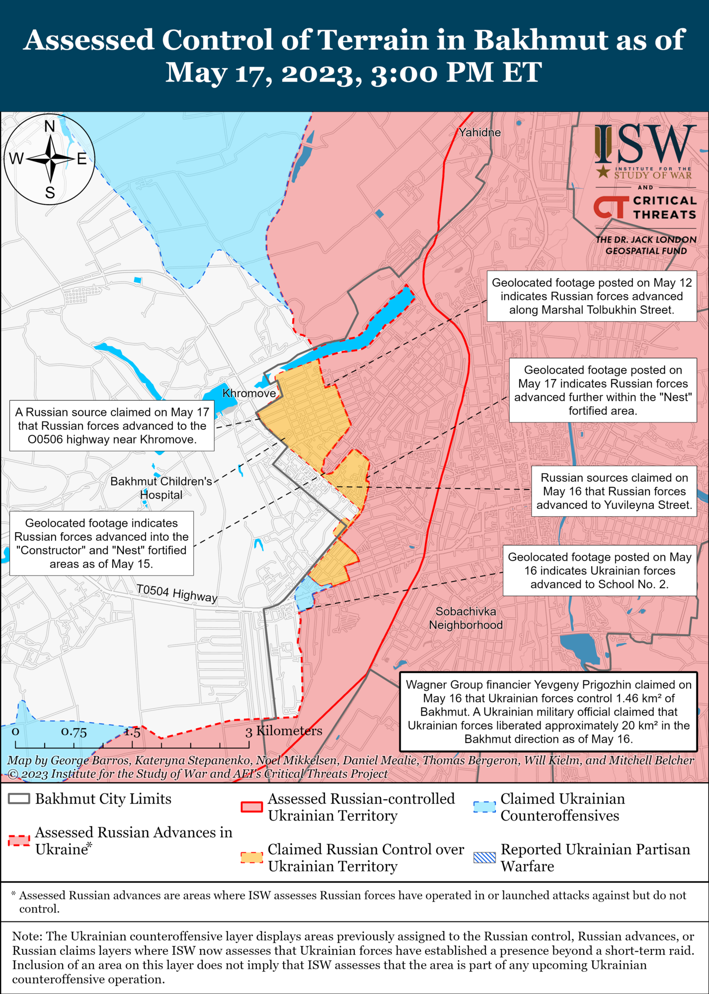 ВСУ продвинулись на 500 метров на Бахмутском направлении и атакуют фланги оккупантов: анализ от ISW
