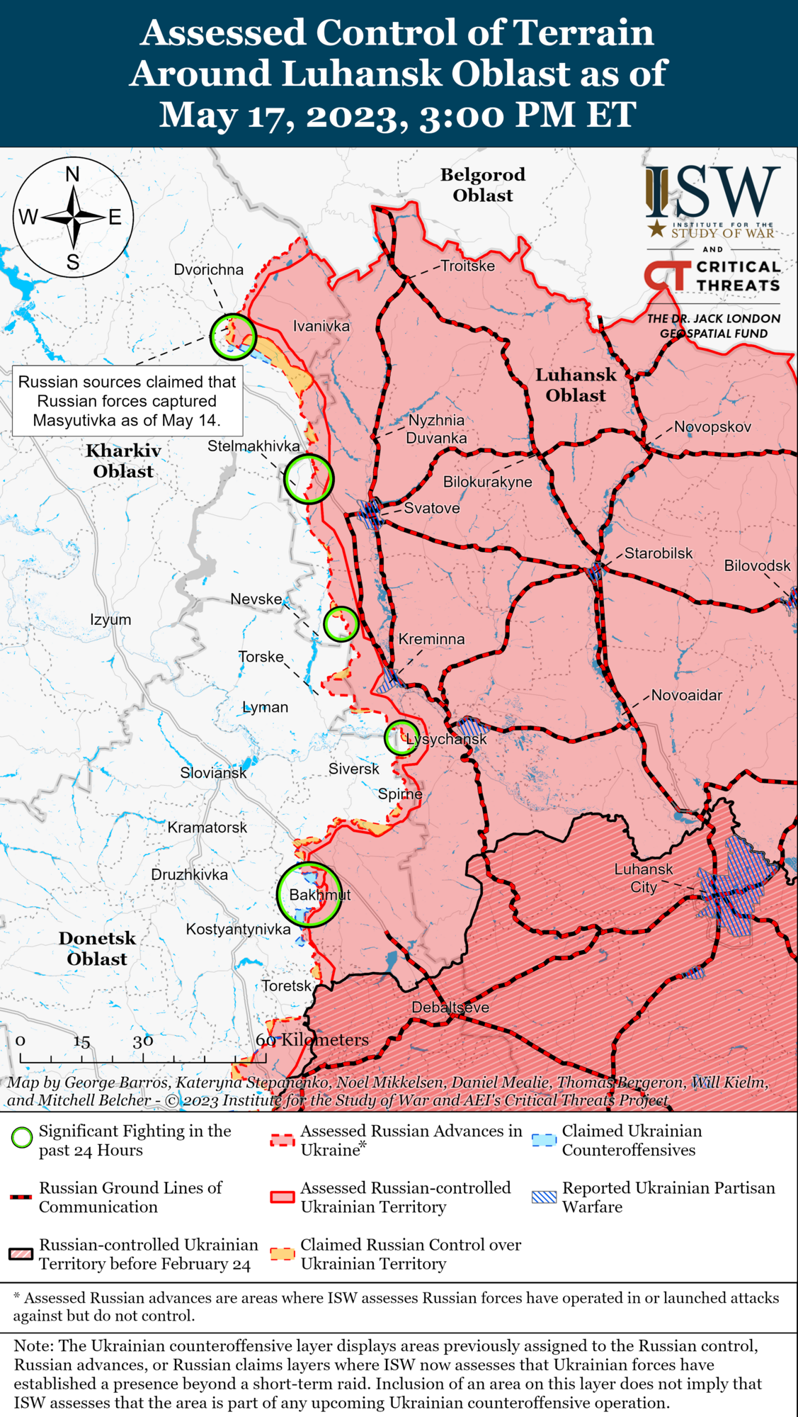 Бойові дії в Харківській та Луганській областях