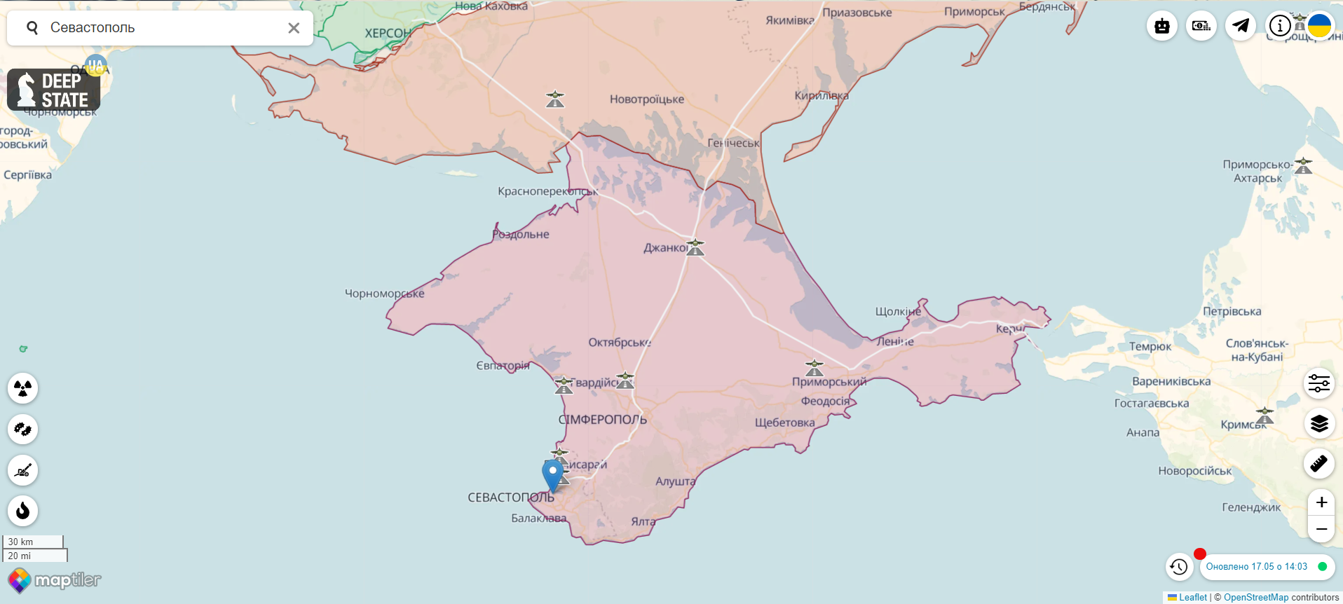 В оккупированном Крыму вторая за день "бавовна": в Севастополе насчитали 14 взрывов