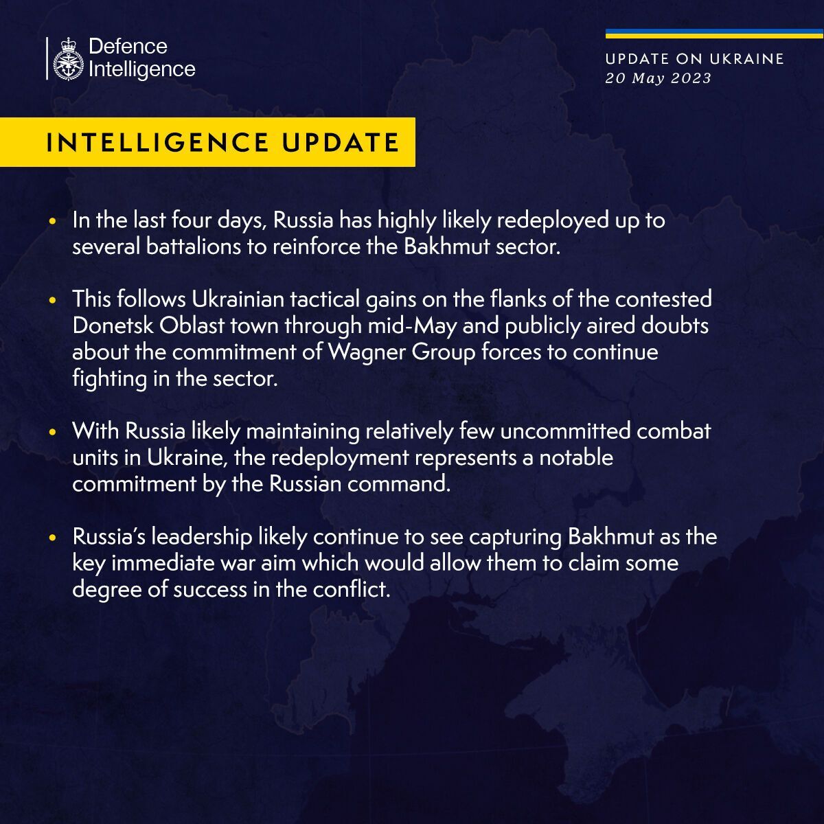 Росія ризикує, перекинувши під Бахмут нові сили після зливу "вагнерівців" – британська розвідка
