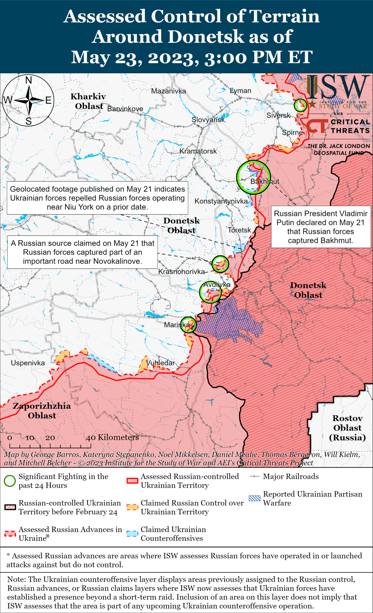 ЗСУ проводять контратаки на флангах Бахмута, окупанти могли просунутися в місті: аналіз бойових дій від ISW