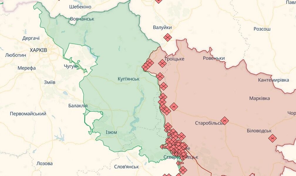 Війська РФ намагаються наступати в районах Бахмута, Мар'їнки та Авдіївки: у Генштабі розповіли про ситуацію на фронті. Карта