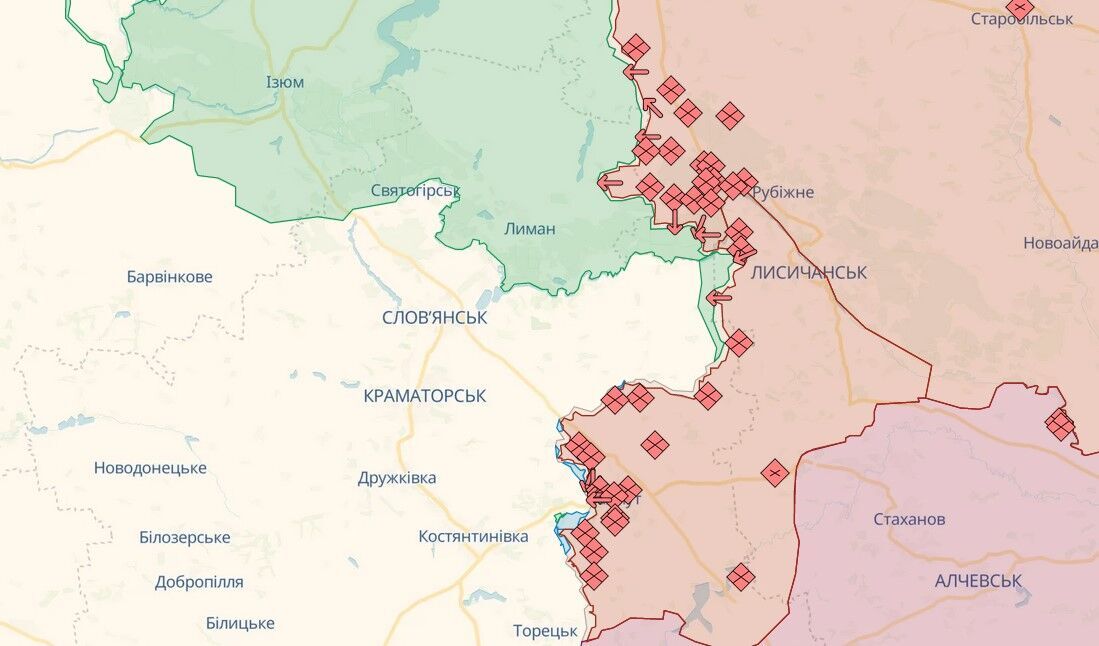 Війська РФ намагаються наступати в районах Бахмута, Мар'їнки та Авдіївки: у Генштабі розповіли про ситуацію на фронті. Карта