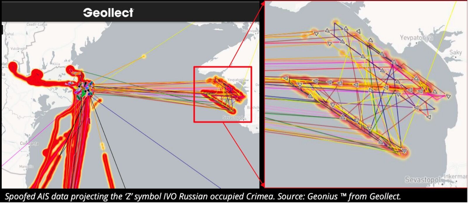 Росія "намалювала" символ війни проти України у Чорному морі, вдавшись до небезпечної "тактики" –  розвідка Британії 