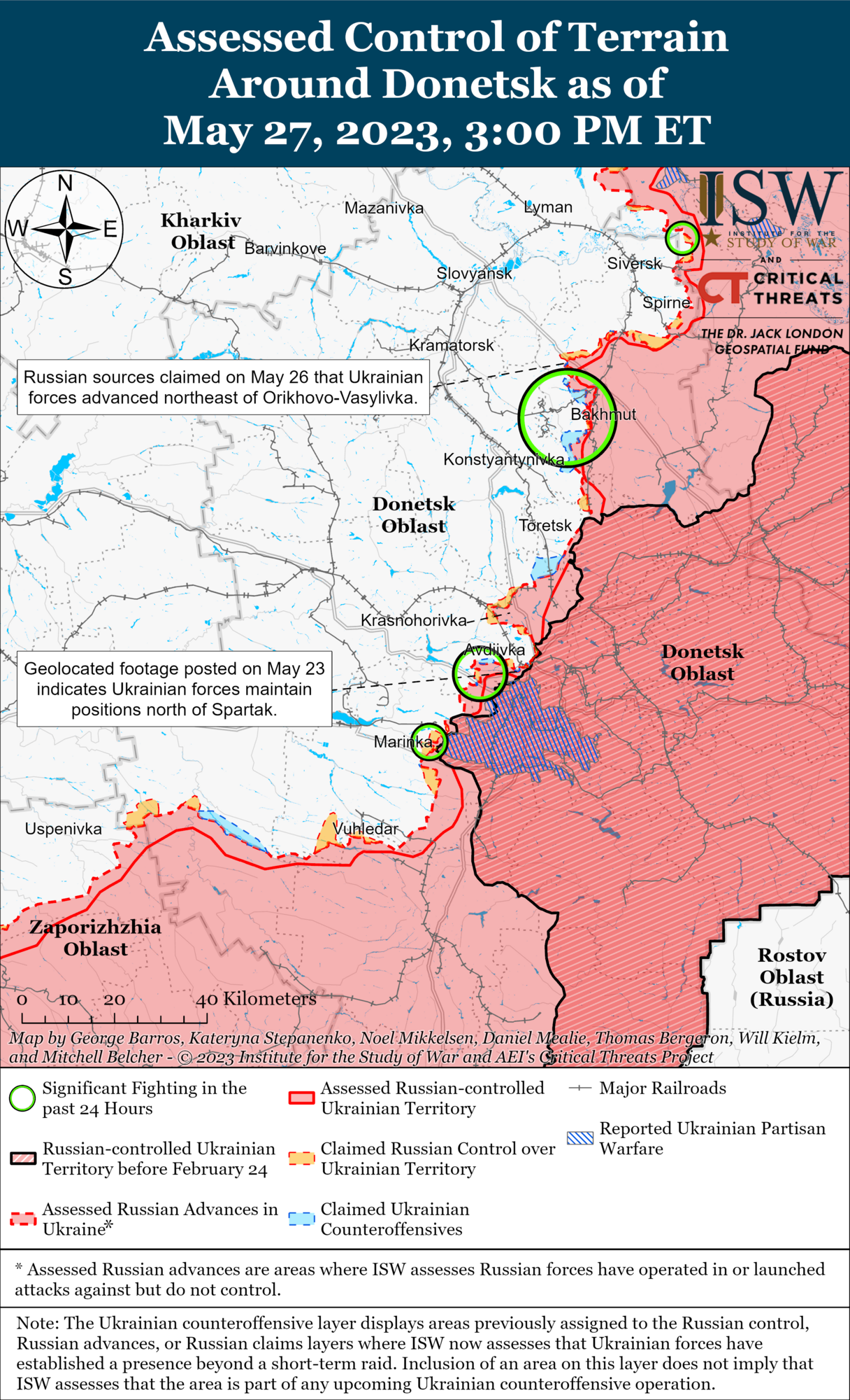 Россия перебрасывает в Бахмут боевиков "ДНР" на замену "вагнеровцам" и усиливает фланги – ISW