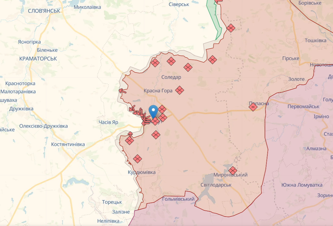 "Просування ворога суттєво знизило темпи": у DeepState заявили про значні втрати військ РФ на Бахмутському напрямку