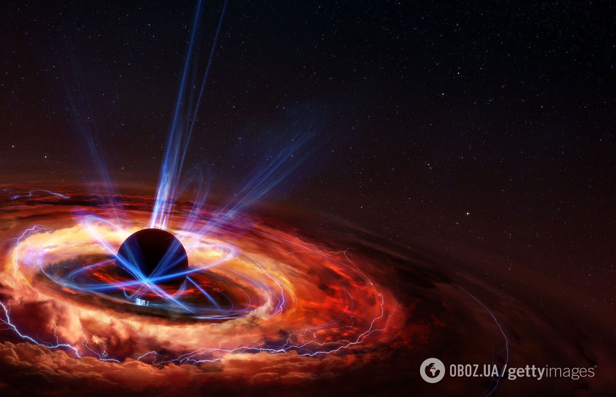 Коллапсирующая звезда образует черную дыру