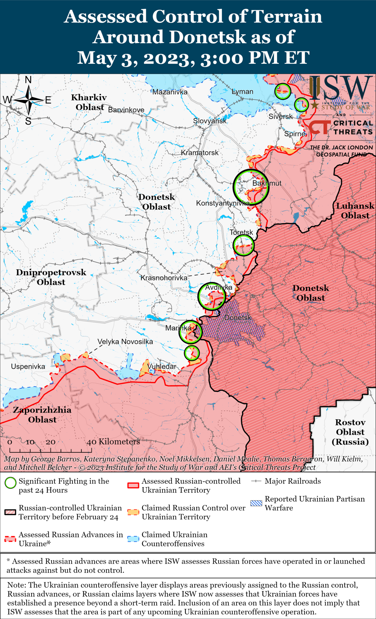 Войска РФ могли продвинуться в Бахмуте, ВСУ контратаковали врага в районе Авдеевки: анализ боевых действий от ISW
