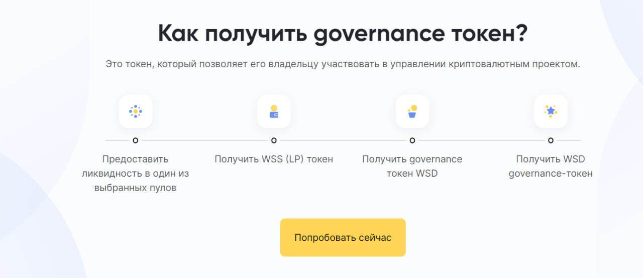 Получив токен управления WSD, можно стать частью сообщества WhiteSwap.