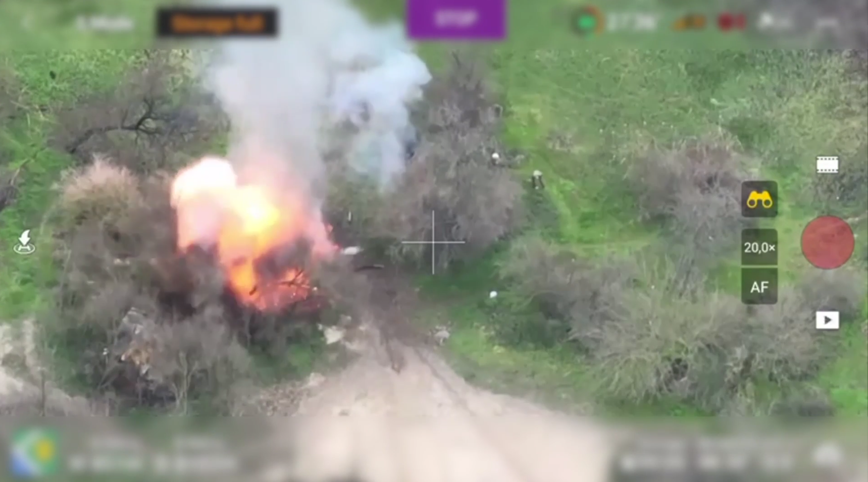 В Херсонской области украинские военные из дронов отминусовали оккупантов: зрелищное видео
