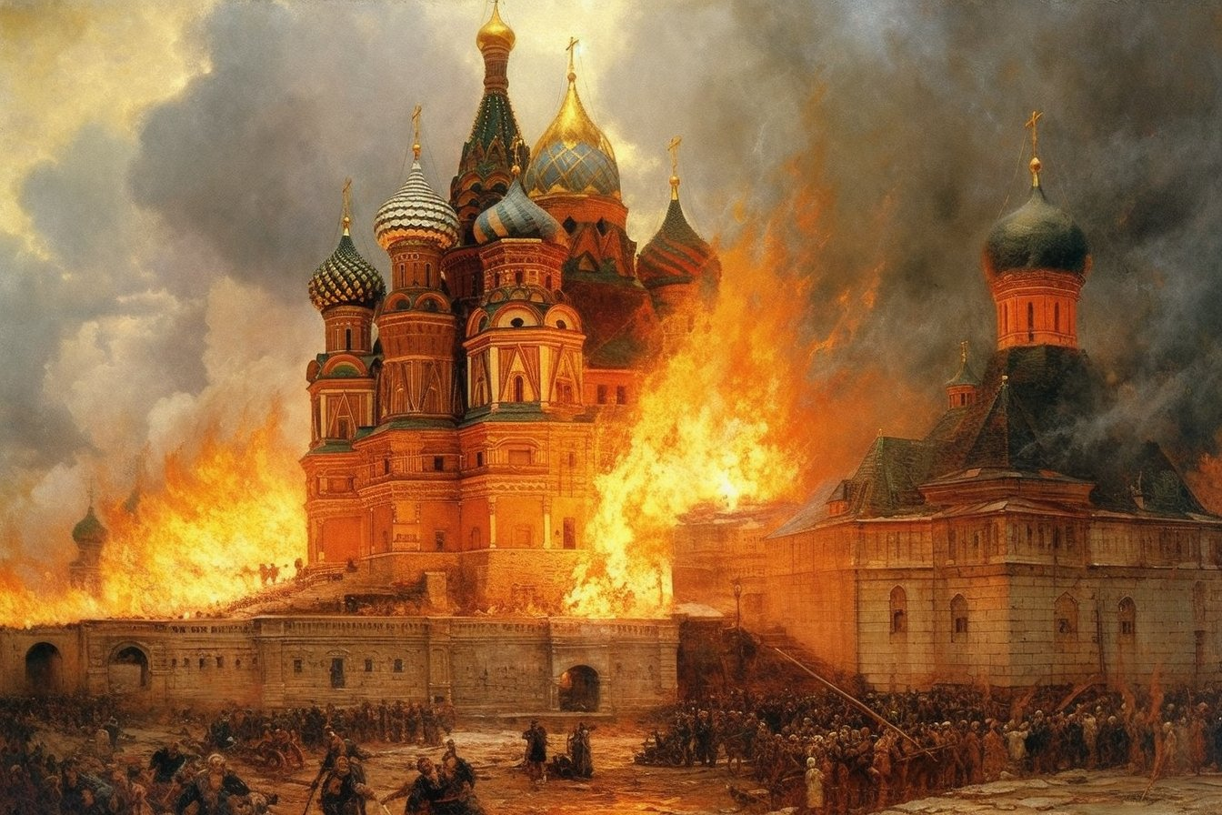 Кремль горить: штучний інтелект показав, як би це було на картинах Пікассо, Далі, Малевича та інших