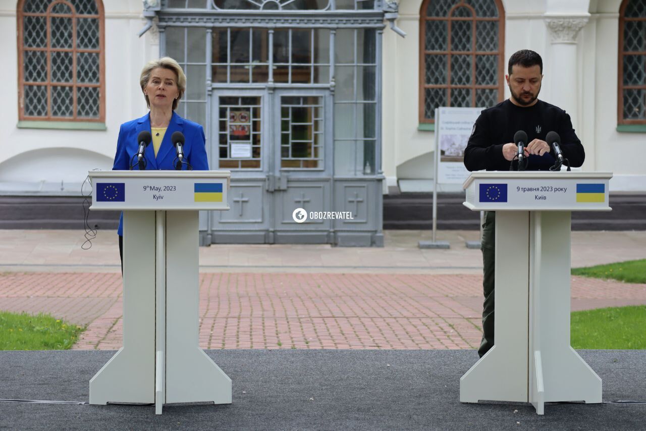 Боєприпаси для України і перспективи членства в ЄС: Зеленський і  Урсула фон дер Ляєн провели переговори в Києві