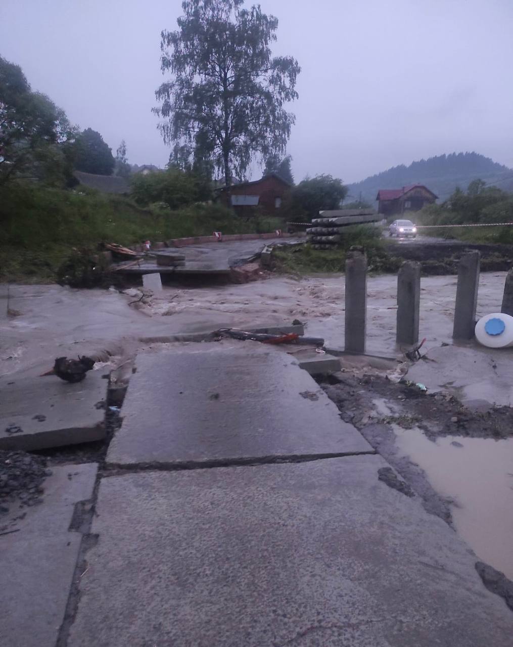 Ужасный паводок на Львовщине: река вышла из берегов и затопила населенный пункт. Видео