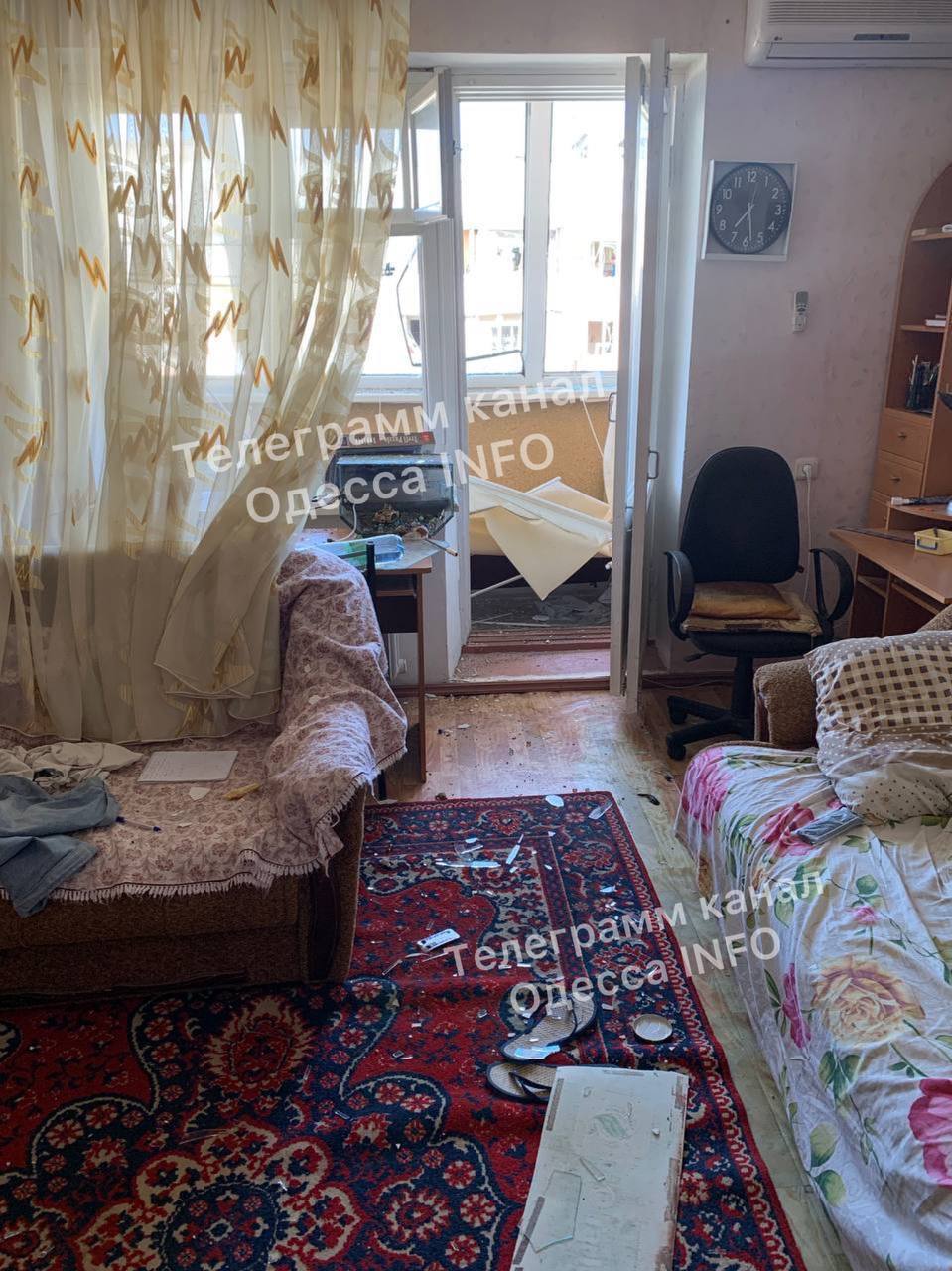 Пострадавшая квартира в Одессе
