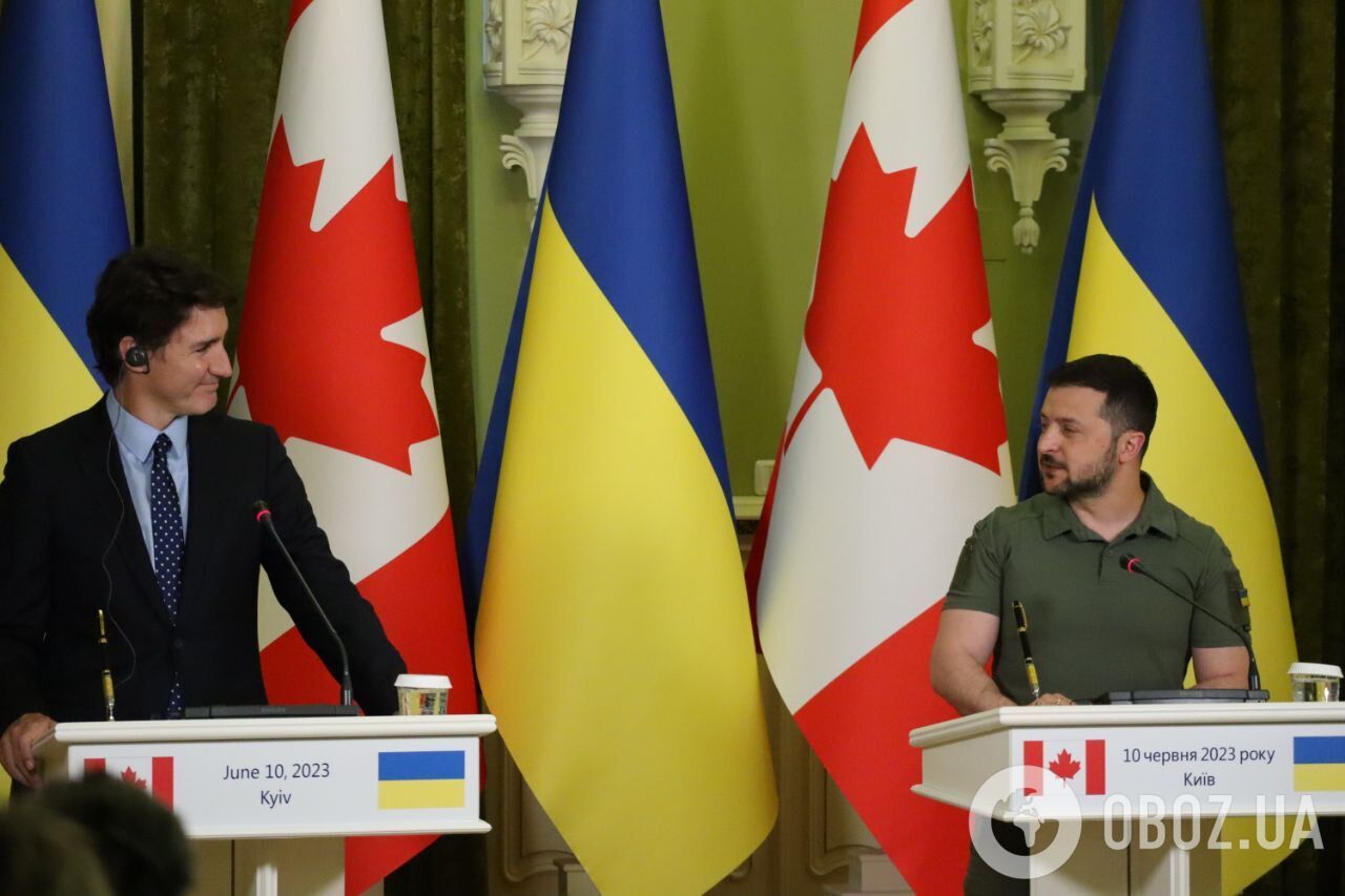 Украина получит новый пакет военной помощи от Канады: Трюдо и Зеленский провели переговоры в Киеве