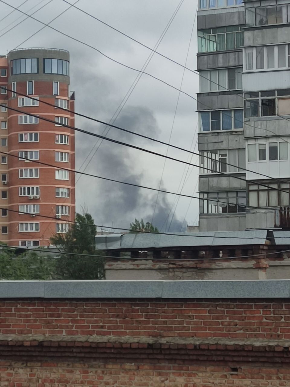 Пожар было видно в разных районах Ростова