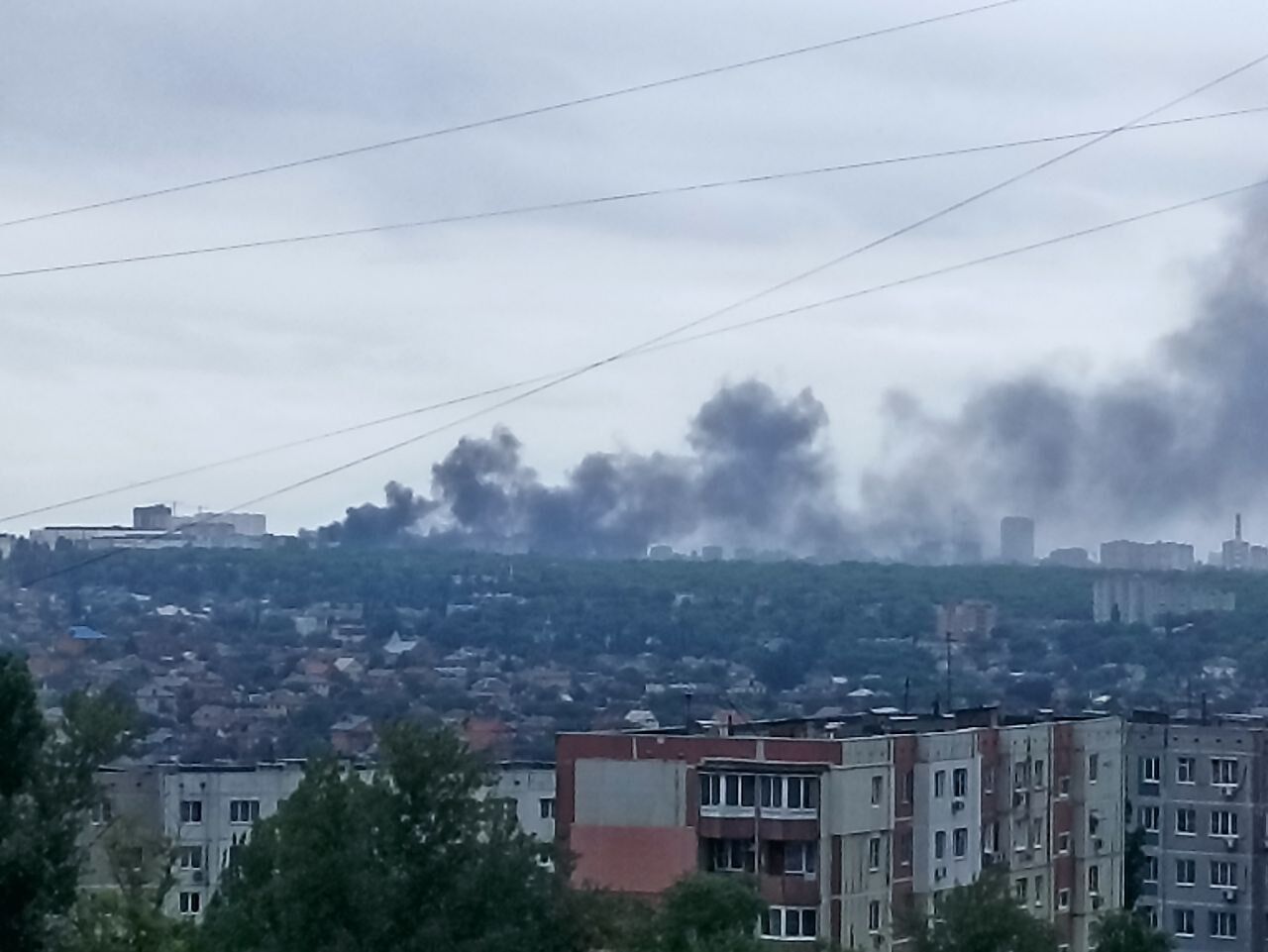 Масштабный пожар в городе Ростов (Российская Федерация)