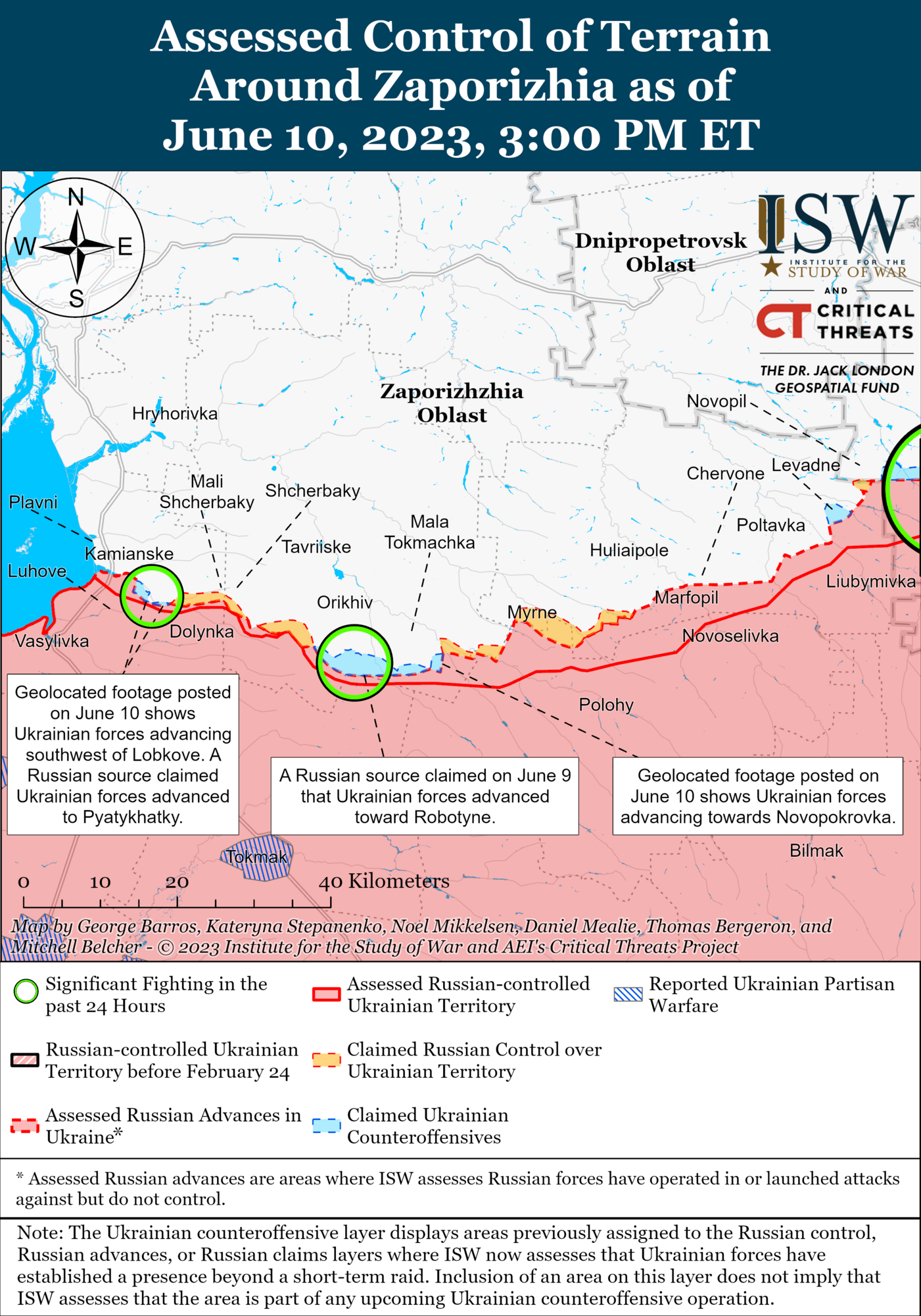 Сили оборони досягли локальних успіхів на Запоріжжі, війська РФ залишаються небезпечними – ISW