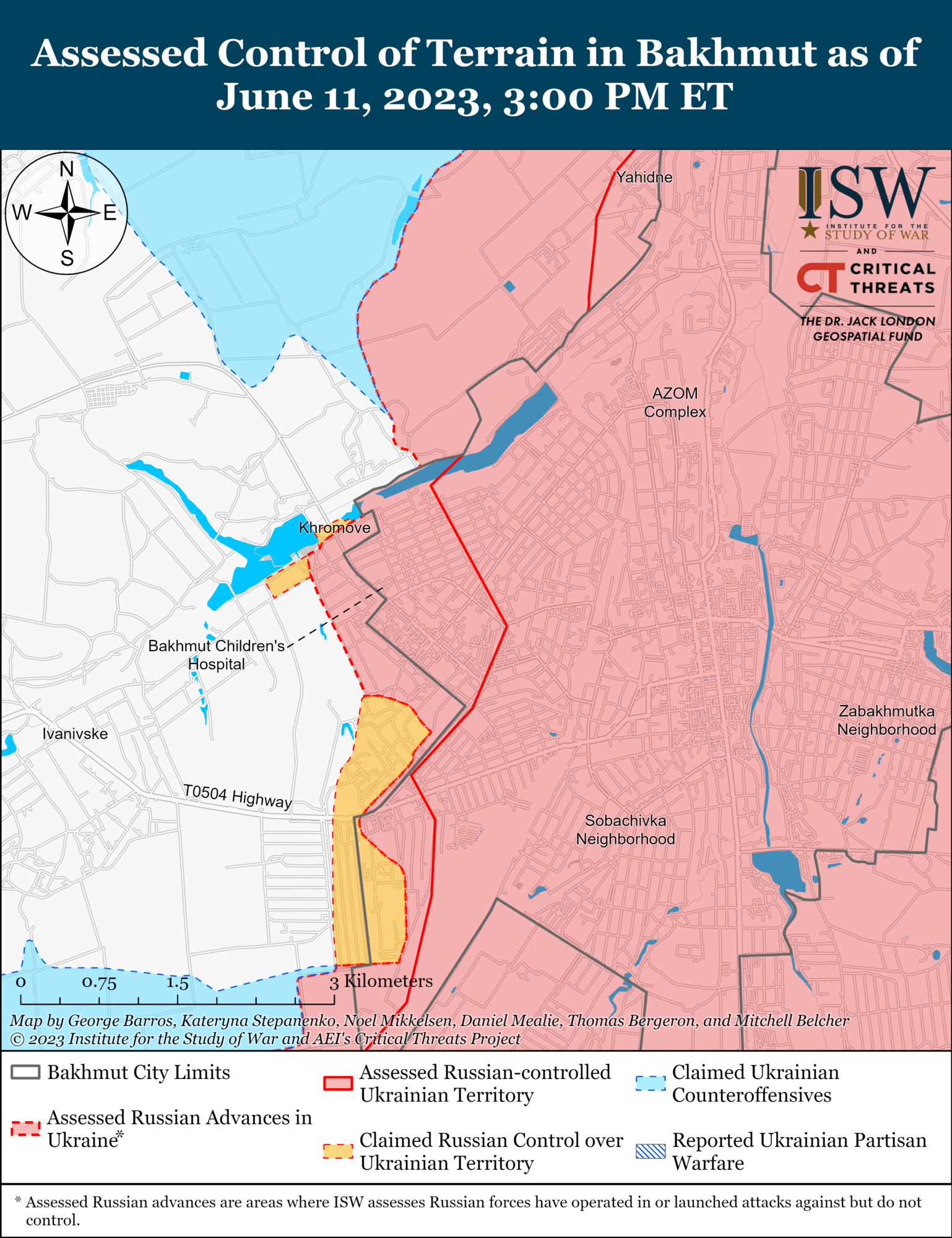 ВСУ провели контрнаступательные операции на трех участках, РФ перебрасывает силы на два направления – ISW